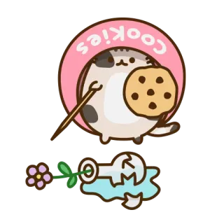 🍪 b9d42be1 Cookies cat, cookie, cute, sticker, food, animal telegram sticker
