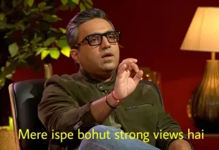😎 1eeb38b4 Mere ispe bohut strong views hai homem, indiano, opiniões fortes, opinião, declaração, entrevista, expressão, sério whatsapp sticker