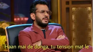 😎 248a995c Haan mai de dunga, tu tension mat le Meme, Indiano, Shark Tank, Negócios, Comédia whatsapp sticker