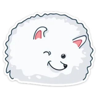 😉 73948a3f perro, lindo, animal, esponjoso, mascota, dibujo animado telegram sticker