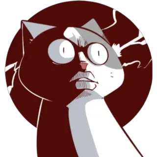 🌩 8f6579f3 猫, 生气, 卡通, 表情包, 搞笑, 动物 telegram sticker