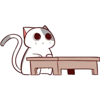 🥸 bbae1bdf 猫, 动物, 可爱, 贴纸, 桌子 telegram sticker