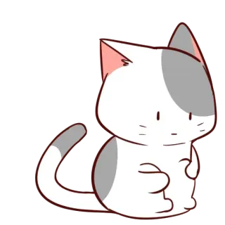 😢 2f813052 chat, chaton, animal, mignon, dessin animé, animal de compagnie whatsapp sticker