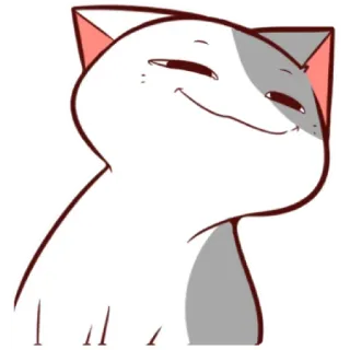 🙃 37f7a92d chat, suffisant, narquois, dessin animé, animal, joyeux, content whatsapp sticker