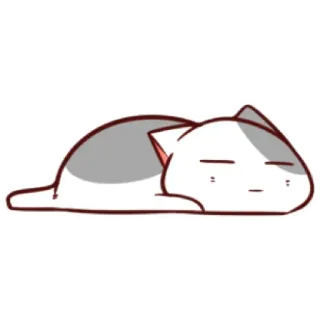 🥱 5b790a74 chat, endormi, dessin animé, animal, paresseux whatsapp sticker