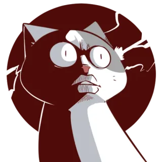 😵‍💫 1093e49e 猫, 生气, 恼火, 宠物, 贴纸, 卡通, 插画 telegram sticker