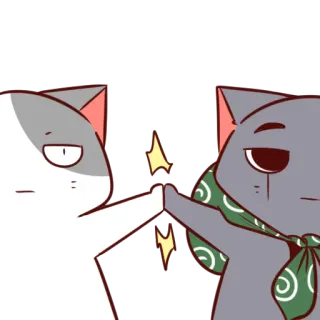 ✋ 1ac6eae5 猫, 击掌, 可爱, 动物, 友谊 telegram sticker