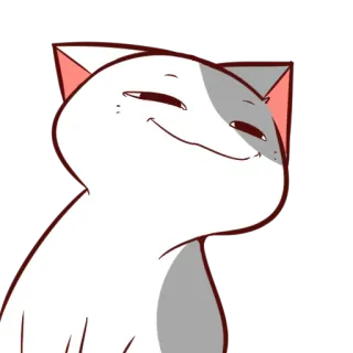 🤫 6eabf95c 猫, 得意, 动物, 可爱, 表情包, 卡通 telegram sticker