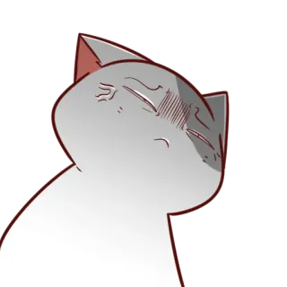 😶 acd835a7 猫, 悲伤, 难过, 卡通, 动物, 猫科动物, 表情 telegram sticker
