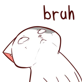 💩 c679b69b bruh 兄弟, 猫, 表情包, 搞笑, 表情, 网络用语 telegram sticker