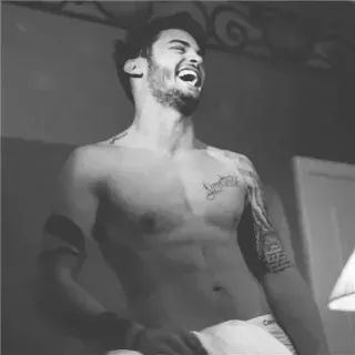 😂 513cce32 homem, torso, roupa íntima, sem camisa, masculino, retrato telegram sticker