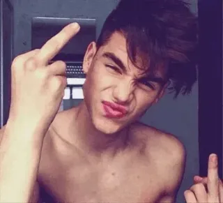 🖕 bdea9621 dedo do meio, ofensivo, gesto, rude, provocador, jovem adulto telegram sticker