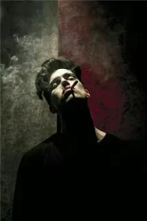 💜 cb58ec64 homem, fumando, cigarro, retrato, escuro, fumaça, pessoa telegram sticker