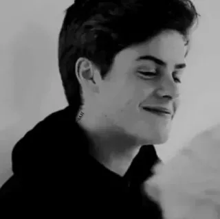 🖤 ea63a725 homem, pessoa, retrato, sorrindo, preto e branco telegram sticker