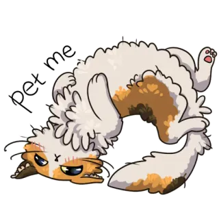 ☺ 462ef668 pet me แมว, สัตว์เลี้ยง, สัตว์, น่ารัก telegram sticker