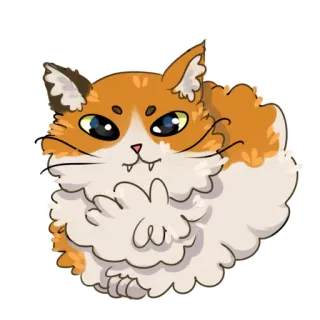 😈 8608d133 แมว, ปุย, สัตว์, น่ารัก, สัตว์เลี้ยง, ลูกแมว telegram sticker