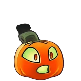 🙁 6d532a79 pumpkin, halloween, cartoon, vegetable, cute, funny, art whatsapp sticker