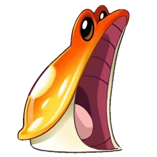 😮 b5a96e15 frog, animal, cartoon, orange, expression, mouth open whatsapp sticker