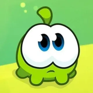👀 42aeb4a6 Om Nom Cut the Rope Om Nom, Cut the Rope, monstre vert, dessin animé, jeu, mignon, personnage, jeu vidéo telegram sticker
