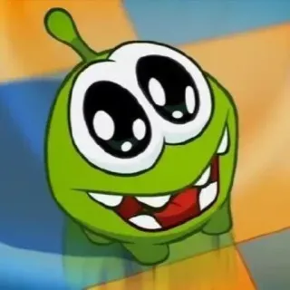 🥺 45dff7f2 Om Nom Cut the Rope Om Nom, Cut the Rope, Dessin animé, Monstre vert, Mignon, Bonbon, Jeu telegram sticker