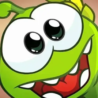 🥺 f88015d7 Om Nom Cut the Rope Om Nom, Cut the Rope, monstre vert, personnage de dessin animé, personnage de jeu vidéo, mignon, bonbon telegram sticker