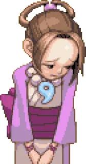 🙁 14d5710b Maya Fey Ace Attorney maya fey, ace attorney, anime, medium spiritual, video game, sedih whatsapp sticker