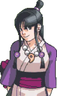 😏 525729de Maya Fey Ace Attorney Anime, Game, Karakter, Maya Fey, Ace Attorney whatsapp sticker