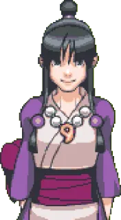 🙂 ac3e49c5 Maya Fey Ace Attorney Maya Fey, Ace Attorney, karakter, video game, medium spiritual, imut whatsapp sticker