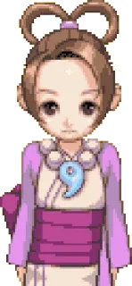 😐 d1facdee Maya Fey Ace Attorney video game, anime, medium spiritual whatsapp sticker