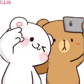 🤳 773ee3b3 곰, 만화, 가운데 손가락, 불쾌한 telegram sticker