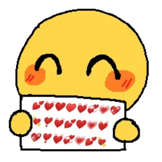 🥰 62c22262 Emoji, Cinta, Hati, Kartun, Senang whatsapp sticker