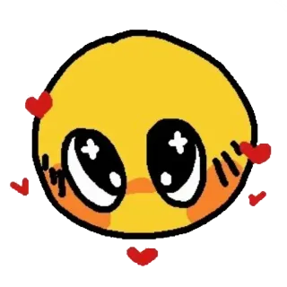 🥰 7e4f03b1 emoji, kawaii, imut, hati, cinta, ekspresi, stiker whatsapp sticker