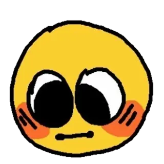 🌺 85c55943 emoji, smiley, wajah, imut, kuning, tersipu, kawaii whatsapp sticker