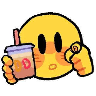 😶 f76bba26 DD Emoji, Kopi, Lucu, Minuman, Donat, Stiker whatsapp sticker