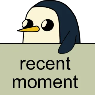 🐧 0b16ff76 recent moment penguin, recent, moment, bird, sticker whatsapp sticker