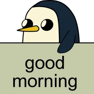 🐧 35596747 good morning penguin, good morning, greeting, cartoon whatsapp sticker