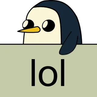 🐧 97eddf6a Gunter Adventure Time lol cartoon, penguin, lol, adventure time, gunter whatsapp sticker