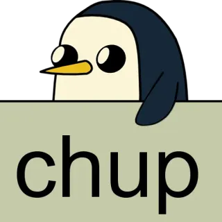 🐧 af6bbfcb chup penguin, adventure time, gunter, chup whatsapp sticker