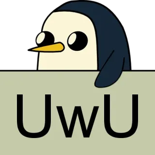 🐧 fe18704c UwU penguin, cute, animal, uwu, meme, internet slang whatsapp sticker