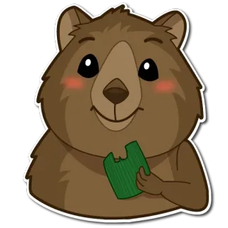😊 12f97340 Quokka, Tier, süß, glücklich, Säugetier, Wildtier telegram sticker
