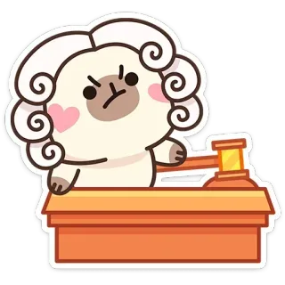 🐱 b5d2031e judge, court, law, gavel, justice, cartoon, judicial, legal telegram sticker