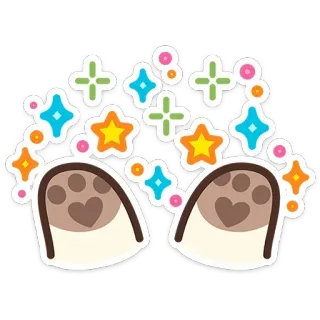 🐱 ca8fb15e cute, sparkles, paws, stars, cat, hearts, kawaii, toe beans telegram sticker