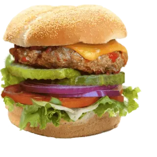 🍔 eab3d69a Burger, Essen, Cheeseburger, Sandwich, Mahlzeit, Fast Food, Mittagessen whatsapp sticker