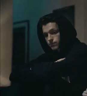 🕷 28569f7d Tom Holland ผู้ชาย, เสื้อมีฮู้ด, นักแสดง, คนดัง telegram sticker