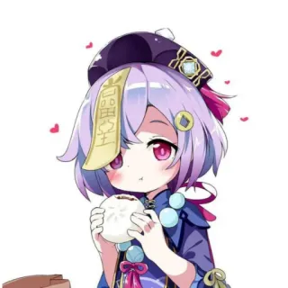 🍇 2eae6a33 Qiqi Genshin Impact アニメ, ゲーム, 七七, 原神, キャラクター telegram sticker