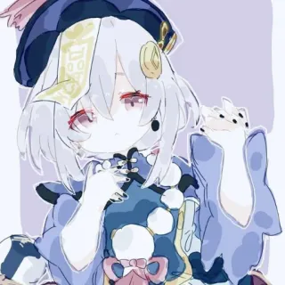 🍇 d3a69023 Qiqi Genshin Impact アニメ, 原神, 七七, ゲーム, かわいい telegram sticker