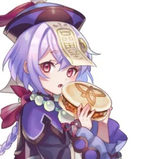 ✨ eca7c3d7 Qiqi Genshin Impact アニメ, ゲーム, 七七, 原神, かわいい, キャラクター telegram sticker