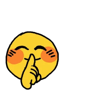 🤫 35e920a5 Эмодзи, Тсс, Тишина, Молчание, Палец, Рот whatsapp sticker
