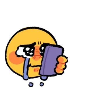 😭 53ae9df2 Эмодзи, Грустный, Плачущий, Телефон, Цифровое искусство, Мультфильм whatsapp sticker