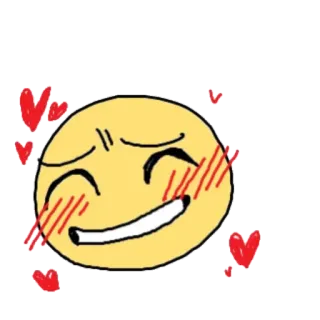 😄 c6720857 Эмодзи, Сердечки, Любовь, Румянец, Счастливый whatsapp sticker